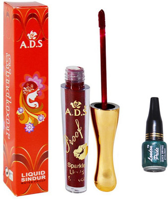 ADS Sindoor with Mini Green Eyeliner(Set of 2)