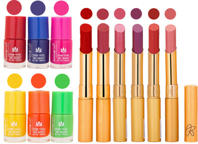 Aroma Care Makeup Women Nail Polish and Exclusive Long Lasting Lipstick Set 128(Set of 12)
Aroma Care Makeup Women Nail Polish and Exclusive Long Lasting Lipstick Set 128(Set of 12)
