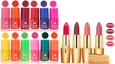 Aroma Care Gel Nail Polish Set Quick Dry, Long Lasting and Creamy Matte Lipstick Combo 1258(Set of 16)
Aroma Care Gel Nail Polish Set Quick Dry, Long Lasting and Creamy Matte Lipstick Combo 1258(Set of 16)