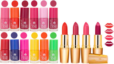 Aroma Care All About Nail 12 Piece Color Nail Lacquer Combo Set + 4 Rythm Creamy Matte Lipstick Combo 186(Set of 16)
Aroma Care All About Nail 12 Piece Color Nail Lacquer Combo Set + 4 Rythm Creamy Matte Lipstick Combo 186(Set of 16)