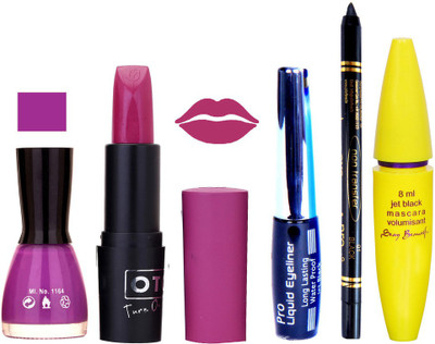 Rythmx Lipstick, Nail Polish, Eyeliner,Black Kajal Makeup Combo Kit 1356(Set of 5)
Rythmx Lipstick, Nail Polish, Eyeliner,Black Kajal Makeup Combo Kit 1356(Set of 5)