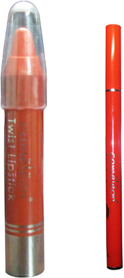 Cameleon Long Lasting Twist Lipstick & Lip Liner Orange(Set of 2)