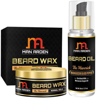Man Arden Beard & Mustache Wax + Beard & Mustache Oil (The Maverick Kit)(Set of 2)
Man Arden Beard & Mustache Wax + Beard & Mustache Oil (The Maverick Kit)(Set of 2)