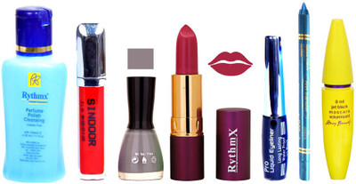 Rythmx Lipstick ,Polish Remover, Sindoor, Nail Polish,EyeLiner,Turqoise Blue Kajal, Mascara, Makeup kit Combo 14051(Set of 7)
Rythmx Lipstick ,Polish Remover, Sindoor, Nail Polish,EyeLiner,Turqoise Blue Kajal, Mascara, Makeup kit Combo 14051(Set of 7)