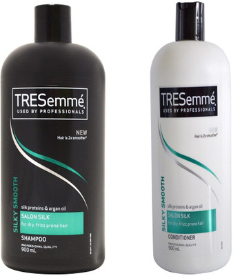 TRESemme NEW Salon Silk Smooth Silky Conditioner,Shampoo(Set of 2)
