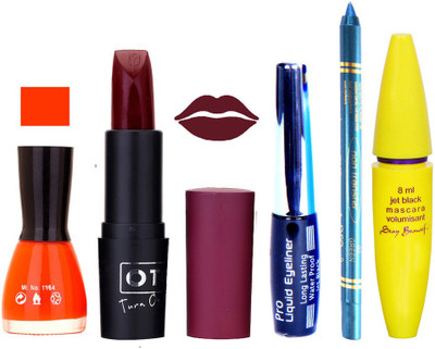 Rythmx Lipstick, Nail Polish, Eyeliner,Turqoise Blue Kajal Makeup Combo Kit 1255(Set of 5)
Rythmx Lipstick, Nail Polish, Eyeliner,Turqoise Blue Kajal Makeup Combo Kit 1255(Set of 5)