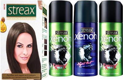 Streax Male Combo With Light Brown(Set of 4)