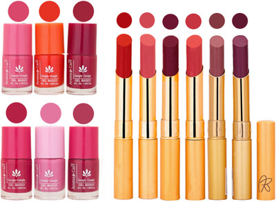 Aroma Care Quick Dry Nail Polish and Rythm Lipstick Combo 1803201927(Set of 12)