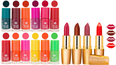 Aroma Care Gel Nail Polish Set Quick Dry, Long Lasting and Creamy Matte Lipstick Combo 135(Set of 16)
Aroma Care Gel Nail Polish Set Quick Dry, Long Lasting and Creamy Matte Lipstick Combo 135(Set of 16)