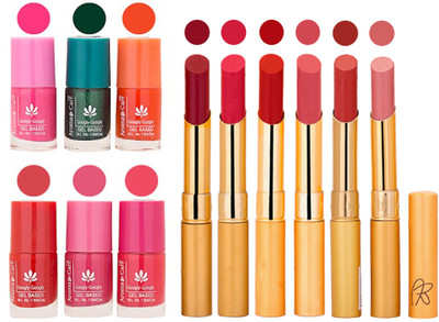 Aroma Care Perfect Combo of Nail Polish and Rythm Lipstick Popular Shades in Wholesale Rate 2332017008(Set of 12)
Aroma Care Perfect Combo of Nail Polish and Rythm Lipstick Popular Shades in Wholesale Rate 2332017008(Set of 12)