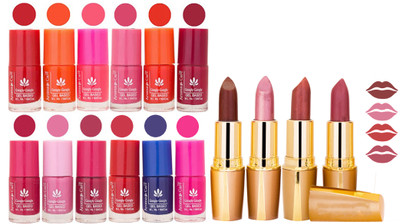 Aroma Care Lot of 12-piece Surprise Nail Polish Set and Rythm Lipsticks Combo 11(Set of 16)
Aroma Care Lot of 12-piece Surprise Nail Polish Set and Rythm Lipsticks Combo 11(Set of 16)