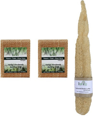 Ishita International Soaps and Loofah(Set of 3)