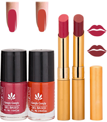 Aroma Care Nail Polish RHYTHM Red Lipstick Combo 003(Set of 4)