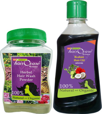 Hairocare Hair Care - Herbal Wash Powder (150g) + Brahmi Oil (200ml) - Memory power(Set of 2)
Hairocare Hair Care - Herbal Wash Powder (150g) + Brahmi Oil (200ml) - Memory power(Set of 2)