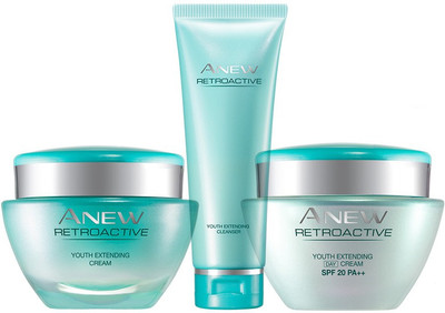 Avon Retroactive Day & Night Cream + Cleanser(Set of 3)