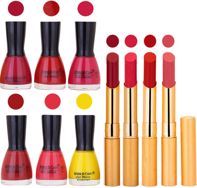 Aroma Care Candi Bottle Nail Polish Combo with Rytm Popular Lipstick Combo Set-29(Set of 10)
Aroma Care Candi Bottle Nail Polish Combo with Rytm Popular Lipstick Combo Set-29(Set of 10)