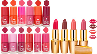 Aroma Care Gel Nail Polish Set Quick Dry, Long Lasting and Creamy Matte Lipstick Combo 164(Set of 16)
Aroma Care Gel Nail Polish Set Quick Dry, Long Lasting and Creamy Matte Lipstick Combo 164(Set of 16)