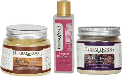 Herbal Roots Anti Tan Facial Kit - Ubtan, Mix Fruit Pack and Rose Water(Set of 3)
Herbal Roots Anti Tan Facial Kit - Ubtan, Mix Fruit Pack and Rose Water(Set of 3)