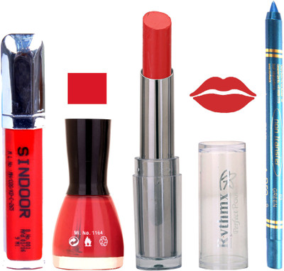 Rythmx Lipstick Sindoor,Nail Polish,Turquois Blue Kajal Makeup Pack Combo 604(Set of 4)
Rythmx Lipstick Sindoor,Nail Polish,Turquois Blue Kajal Makeup Pack Combo 604(Set of 4)