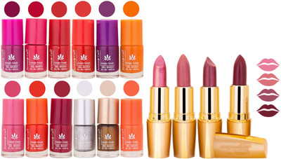 Aroma Care Gel Nail Polish Set Quick Dry, Long Lasting and Creamy Matte Lipstick Combo 84(Set of 16)
Aroma Care Gel Nail Polish Set Quick Dry, Long Lasting and Creamy Matte Lipstick Combo 84(Set of 16)