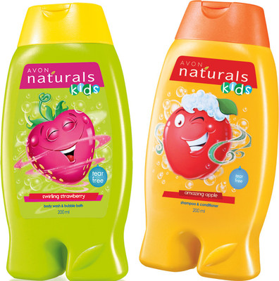 Avon "Naturals Kids Amazing Apple 2in1 Shampoo & Conditioner 200ml & Naturals Kids Little Delights Swirling Strawberry 2-in-1 Body Wash 200ml "(Set of 2)
Avon "Naturals Kids Amazing Apple 2in1 Shampoo & Conditioner 200ml & Naturals Kids Little Delights Swirling Strawberry 2-in-1 Body Wash 200ml "(Set of 2)