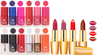 Aroma Care Gel Nail Polish Set Quick Dry, Long Lasting and Creamy Matte Lipstick Combo 74(Set of 16)
Aroma Care Gel Nail Polish Set Quick Dry, Long Lasting and Creamy Matte Lipstick Combo 74(Set of 16)