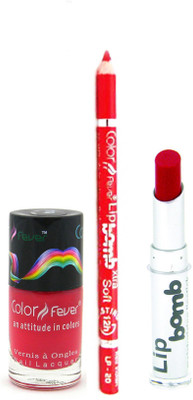 Color Fever Red Lip Bomb Lipstick + Lip Liner+Nail Polish Combo 240320161(Set of 3)
Color Fever Red Lip Bomb Lipstick + Lip Liner+Nail Polish Combo 240320161(Set of 3)