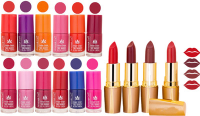 Aroma Care 12 Piece Vibrant Color Nail Polish Combo Set With 4 Rythm Creamy Matte Lipstick Combo 146(Set of 16)
Aroma Care 12 Piece Vibrant Color Nail Polish Combo Set With 4 Rythm Creamy Matte Lipstick Combo 146(Set of 16)