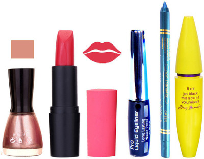 Rythmx Lipstick, Nail Polish, Eyeliner,Turqoise Blue Kajal Makeup Combo Kit 1279(Set of 5)
Rythmx Lipstick, Nail Polish, Eyeliner,Turqoise Blue Kajal Makeup Combo Kit 1279(Set of 5)