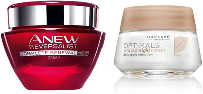 Oriflame Sweden Optimals Even Out Night Cream 50Grm + Anew Reversalist Complete Renewal Night Cream 50 Gm(Set of 2)
Oriflame Sweden Optimals Even Out Night Cream 50Grm + Anew Reversalist Complete Renewal Night Cream 50 Gm(Set of 2)