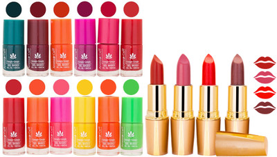 Aroma Care All About Nail 12 Piece Color Nail Lacquer Combo Set + 4 Rythm Creamy Matte Lipstick Combo 59(Set of 16)
Aroma Care All About Nail 12 Piece Color Nail Lacquer Combo Set + 4 Rythm Creamy Matte Lipstick Combo 59(Set of 16)
