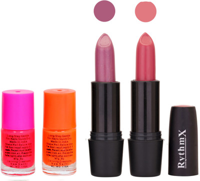 Rythmx FB RYTH BLK LIPSTICKS AND NAIL POLISH IMPORTANT COMBO 027(Set of 4)