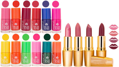 Aroma Care Gel Nail Polish Set Quick Dry, Long Lasting and Creamy Matte Lipstick Combo 1182(Set of 16)
Aroma Care Gel Nail Polish Set Quick Dry, Long Lasting and Creamy Matte Lipstick Combo 1182(Set of 16)