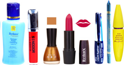 Rythmx Mauvish Red Lipstick Maroon Nail Polish Remover Eye Liner Sindoor Pro Non Transfer Turquoise Blue Kajal Maskara Color Bomb Kit 1816(Set of 7)
Rythmx Mauvish Red Lipstick Maroon Nail Polish Remover Eye Liner Sindoor Pro Non Transfer Turquoise Blue Kajal Maskara Color Bomb Kit 1816(Set of 7)