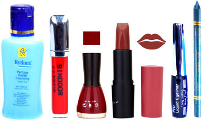Rythmx Remover, OTG Lipstick, Sindoor, Nail Polish,EyeLiner, Remover,Turqoise Blue Kajal, Makeup kit Combo 10021(Set of 6)
Rythmx Remover, OTG Lipstick, Sindoor, Nail Polish,EyeLiner, Remover,Turqoise Blue Kajal, Makeup kit Combo 10021(Set of 6)