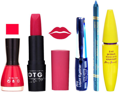 Rythmx Lipstick, Nail Polish, Eyeliner,Turqoise Blue Kajal Makeup Combo Kit 1298(Set of 5)
Rythmx Lipstick, Nail Polish, Eyeliner,Turqoise Blue Kajal Makeup Combo Kit 1298(Set of 5)