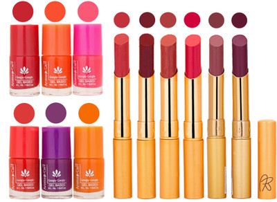 Aroma Care Nail Polish Set and Rythm Lipstick Sets ( Modern Shades) 1803201796(Set of 12)