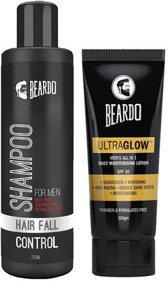 Beardo HAIR FALL CONTROL SHAMPOO for Men (250ml) And Ultraglow Lotion (100gm)(Set of 2)
Beardo HAIR FALL CONTROL SHAMPOO for Men (250ml) And Ultraglow Lotion (100gm)(Set of 2)