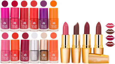 Aroma Care All About Nail 12 Piece Color Nail Lacquer Combo Set + 4 Rythm Creamy Matte Lipstick Combo 103(Set of 16)
Aroma Care All About Nail 12 Piece Color Nail Lacquer Combo Set + 4 Rythm Creamy Matte Lipstick Combo 103(Set of 16)