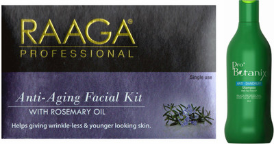 Raaga Professional Anti-Aging Facial Kit With ProBotanix Anti Dandruff shampoo(Set of 2)
Raaga Professional Anti-Aging Facial Kit With ProBotanix Anti Dandruff shampoo(Set of 2)