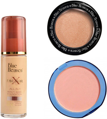 Blue Heaven X Factor Foundation (Natural), Silk On Face Compact (Skin) & Diamond Blush on 505(Set of 3)
Blue Heaven X Factor Foundation (Natural), Silk On Face Compact (Skin) & Diamond Blush on 505(Set of 3)