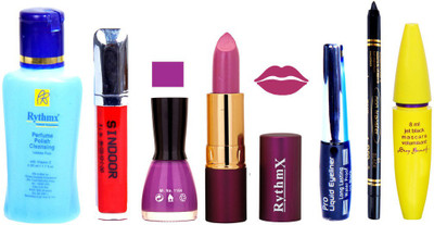Rythmx Lipstick ,Polish Remover, Sindoor, Nail Polish,EyeLiner,Black Kajal, Mascara, Makeup kit Combo 14117(Set of 7)
Rythmx Lipstick ,Polish Remover, Sindoor, Nail Polish,EyeLiner,Black Kajal, Mascara, Makeup kit Combo 14117(Set of 7)
