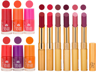 Aroma Care Nail Polish Set and Rythm Lipstick Sets ( Modern Shades) 1803201740(Set of 12)