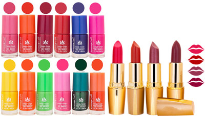 Aroma Care All About Nail 12 Piece Color Nail Lacquer Combo Set + 4 Rythm Creamy Matte Lipstick Combo 16(Set of 16)
Aroma Care All About Nail 12 Piece Color Nail Lacquer Combo Set + 4 Rythm Creamy Matte Lipstick Combo 16(Set of 16)