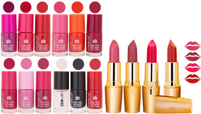 Aroma Care All About Nail 12 Piece Color Nail Lacquer Combo Set + 4 Rythm Creamy Matte Lipstick Combo 124(Set of 16)
Aroma Care All About Nail 12 Piece Color Nail Lacquer Combo Set + 4 Rythm Creamy Matte Lipstick Combo 124(Set of 16)