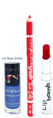 Color Fever Red Lip Bomb Lipstick + Lip Liner+Nail Polish Combo 240320181(Set of 3)
Color Fever Red Lip Bomb Lipstick + Lip Liner+Nail Polish Combo 240320181(Set of 3)