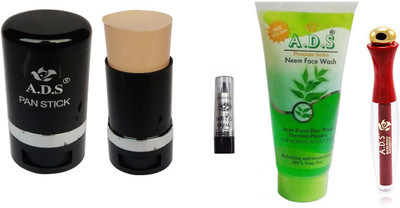 ADS PanStick / Liquid Sindoor / Neem Face Wash / Kajal(Set of 4)