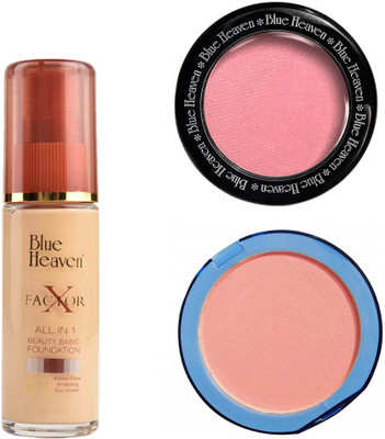 Blue Heaven X Factor Foundation (Natural), Silk On Face Compact (Pink) & Diamond Blush on 504(Set of 3)
Blue Heaven X Factor Foundation (Natural), Silk On Face Compact (Pink) & Diamond Blush on 504(Set of 3)