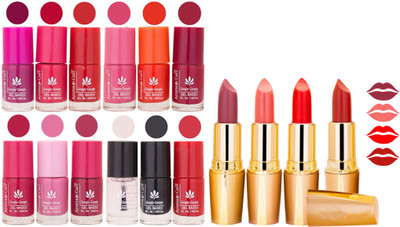 Aroma Care 12 Piece Vibrant Color Nail Polish Combo Set With 4 Rythm Creamy Matte Lipstick Combo 48(Set of 16)
Aroma Care 12 Piece Vibrant Color Nail Polish Combo Set With 4 Rythm Creamy Matte Lipstick Combo 48(Set of 16)