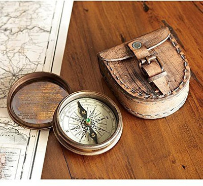Wind & Weather® Antiqued Brass Poem Compass With Leather Case Compass(Grey, White)
Wind & Weather® Antiqued Brass Poem Compass With Leather Case Compass(Grey, White)